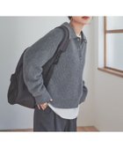 【アーバンリサーチ ドアーズ/URBAN RESEARCH DOORS】のFOX混衿付き畦ニット グレー|ID: prp329100004750769 ipo3291000000034703053