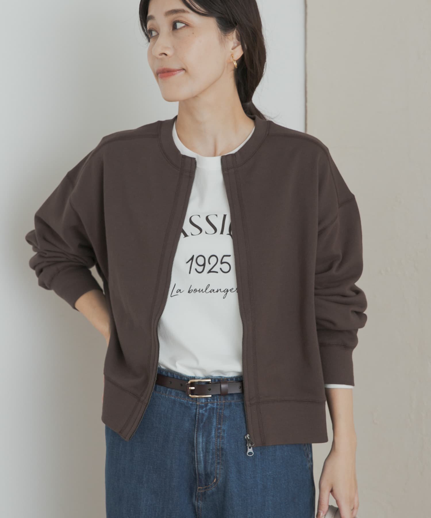 【アーバンリサーチ ドアーズ/URBAN RESEARCH DOORS】の『WEB/一部店舗限定カラー』コットンスウェットZIPカーディガン インテリア・キッズ・メンズ・レディースファッション・服の通販 founy(ファニー) 　ファッション　Fashion　レディースファッション　Fashion for Women　トップス・カットソー　Cut & Sew Tops　カーディガン・羽織り　Layered Style Cardigans　レディースパーカー・カジュアルフーディー　Casual Hoodies & Sweatshirts　スウェット・クルーネックトップス　Sweatshirts & Crewnecks / Relaxed Fit Sweat Tops　2025年　2025　2025-2026秋冬・A/W　Autumn/Winter 2025–26 AW25–26　冬　Winter / This Winter　インナー　Innerwear　カーディガン　Cardigan, Knitwear　ジップ　Zip, Zipper　スウェット / スエット　Sweatshirt, Sweatwear　リラックス　Relax, Relaxed Fit　エレガント 上品　Elegant　春　Spring　A/W・秋冬　Autumn/Winter　BROWN|ID: prp329100004750792 ipo3291000000034486454