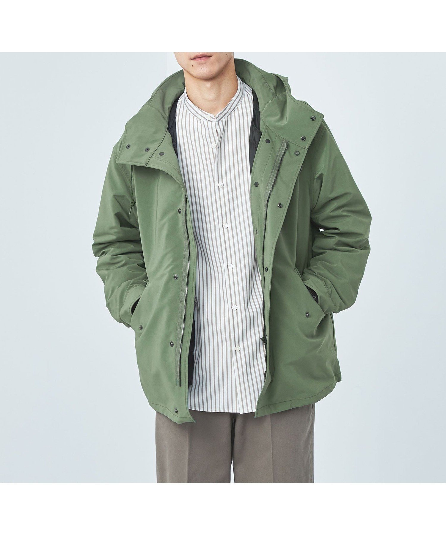 【ユナイテッドアローズ/UNITED ARROWS / MEN】のTAION 3WAY モッズ ブルゾン -撥水・防風- インテリア・キッズ・メンズ・レディースファッション・服の通販 founy(ファニー) 　ファッション　Fashion　メンズファッション　Fashion for Men　インナー　Innerwear　サテン　Satin, Glossy Fabric　スウェット / スエット　Sweatshirt, Sweatwear　スニーカー　Sneakers, Trainers　スポーティ　Sporty, Casual Athletic　ダウン　Down, Puffer　デニム　Denim, Jeans Material　トレンド　Trend, Trending Now　ドッキング　Docking, Mixed Material　ドローコード　Drawcord, Drawstring Cord　バランス　Balance, Style Balance　フロント　Front, Front Design　ブルゾン　Blouson, Bomber Jacket　ライナー　Liner, Inner Layer　アウトレット　Outlet / Clearance　おすすめ　Recommended / Our Picks　OLIVE|ID: prp329100004750816 ipo3291000000034351953