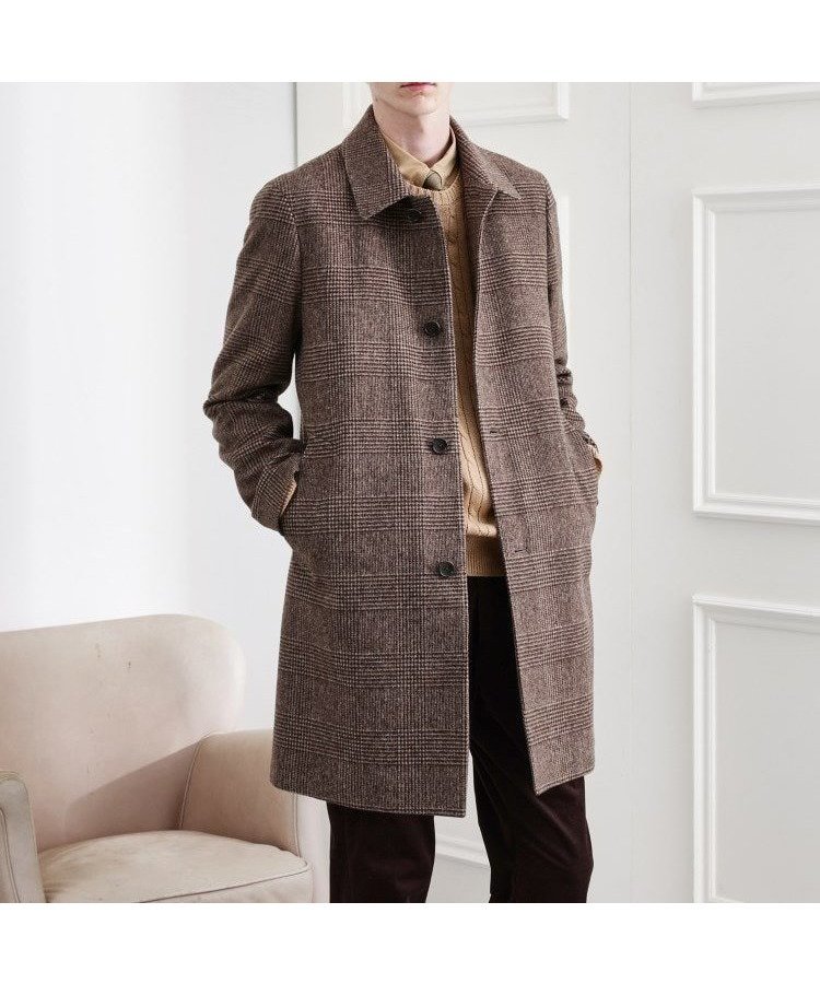 【タケオキクチ/TAKEO KIKUCHI / MEN】の【LIMITED】ウール混ステンカラーコート インテリア・キッズ・メンズ・レディースファッション・服の通販 founy(ファニー)  ファッション Fashion メンズファッション Fashion for Men おすすめ Recommended / Our Picks インナー Innerwear スニーカー Sneakers, Trainers スマート Smart, Elegant スーツ Suit, Formalwear チェック Check, Plaid, Tartan デニム Denim, Jeans Material パーカー Hoodie, Parka ポケット Pocket, Pocket Detail 無地 Plain, Solid Color ピンクベージュ|ID: prp329100004750929 ipo3291000000034352767