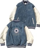 【ラザル/LAZAR】のスタジアムジャケット メンズ スタジャン オーバーサイズ フェイクメルトン デニム ブルー系その他|ID: prp329100004750959 ipo3291000000034488177