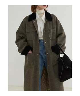 【チュクラ/chuclla】のへリンボーン柄 ステンカラーコート FD22W043 Fano Studios 人気、トレンドファッション・服の通販 founy(ファニー) ファッション Fashion レディースファッション Fashion for Women アウター Coat / Outerwear Collection コート・ロングコート・ピーコート Long Coats, Peacoats & More キルティング Quilted, Quilting クラシック Classic, Timeless Style シンプル Simple, Minimal ストレート Straight, Straight Cut トレンド Trend, Trending Now ポケット Pocket, Pocket Detail リアル Real, Realistic ロング Long, Long-Length A/W・秋冬 Autumn/Winter |ID:prp329100004751033