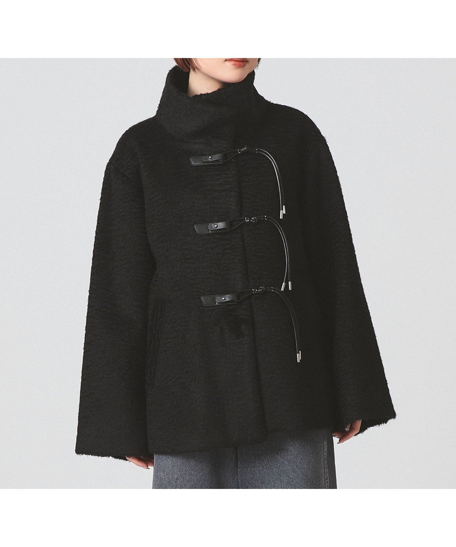 【ビームス ウイメン/BEAMS】のシャギー トグルボタン ハーフ コート インテリア・キッズ・メンズ・レディースファッション・服の通販 founy(ファニー) ファッション Fashion レディースファッション Fashion for Women アウター Coat / Outerwear Collection コート・ロングコート・ピーコート Long Coats, Peacoats & More クール Cool, Chic スラックス Slacks, Dress Pants ハーフ Half, Half-Length 防寒 Cold Protection, Winter-Ready マフラー Scarf, Muffler ミニスカート Mini Skirt, Short Skirt BLACK|ID: prp329100004751038 ipo3291000000034477125