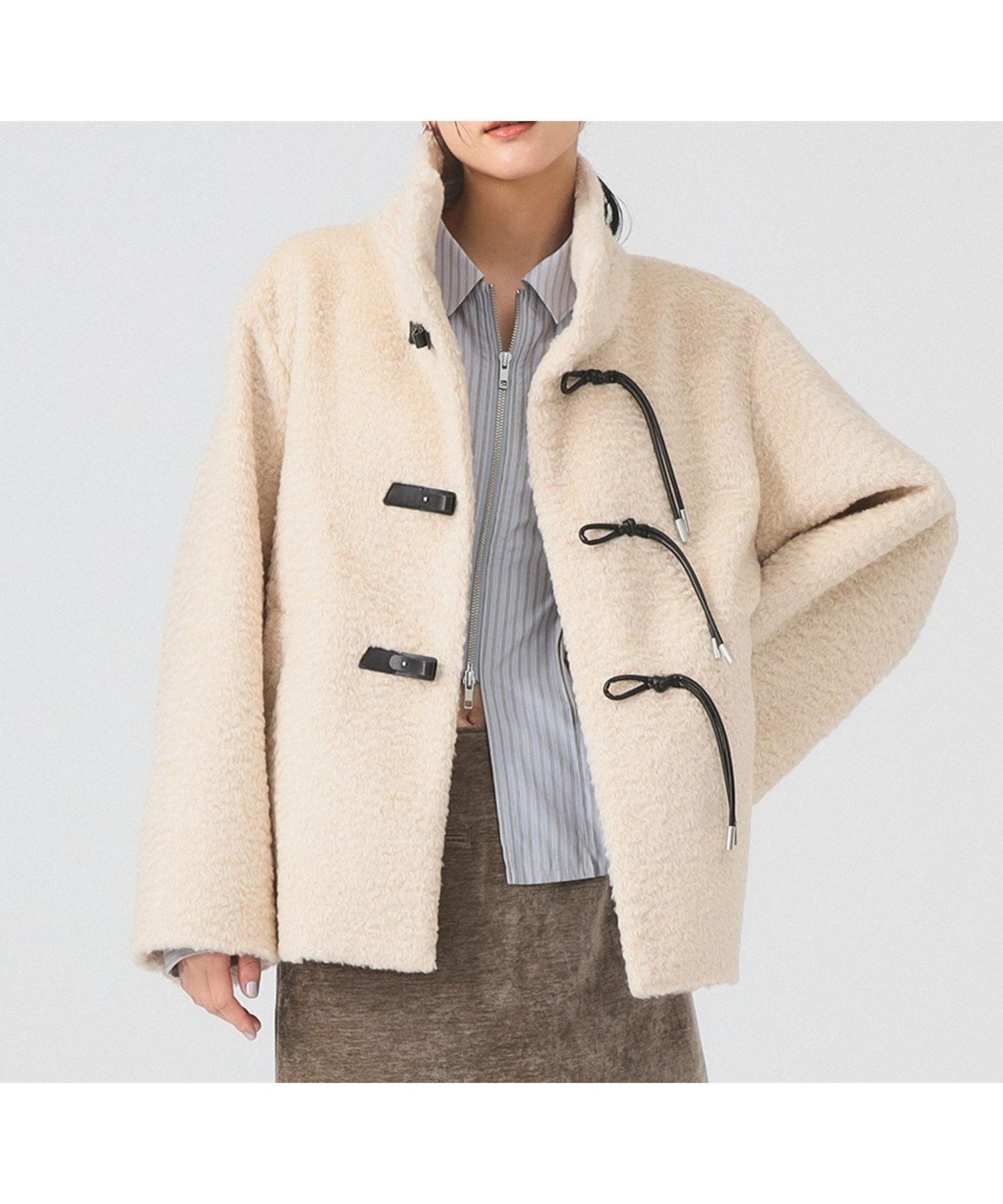 【ビームス ウイメン/BEAMS】のシャギー トグルボタン ハーフ コート インテリア・キッズ・メンズ・レディースファッション・服の通販 founy(ファニー) ファッション Fashion レディースファッション Fashion for Women アウター Coat / Outerwear Collection コート・ロングコート・ピーコート Long Coats, Peacoats & More クール Cool, Chic スラックス Slacks, Dress Pants ハーフ Half, Half-Length 防寒 Cold Protection, Winter-Ready マフラー Scarf, Muffler ミニスカート Mini Skirt, Short Skirt IVORY|ID: prp329100004751038 ipo3291000000034477126