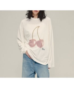 【ジーナシス/JEANASiS】のCherry Tee LS 人気、トレンドファッション・服の通販 founy(ファニー) ファッション Fashion レディースファッション Fashion for Women おすすめ Recommended / Our Picks インナー Innerwear シアー Sheer, See-Through ジャケット Jacket, Outerwear チェリー Cherry, Cherry Pattern バランス Balance, Style Balance プリント Print, Printed Pattern ボトム Bottoms, Lower Wear モチーフ Motif, Design Theme ルーズ Loose, Oversized |ID:prp329100004751043