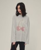 【ジーナシス/JEANASiS】のCherry Tee LS 人気、トレンドファッション・服の通販 founy(ファニー) ファッション Fashion レディースファッション Fashion for Women おすすめ Recommended / Our Picks インナー Innerwear シアー Sheer, See-Through ジャケット Jacket, Outerwear チェリー Cherry, Cherry Pattern バランス Balance, Style Balance プリント Print, Printed Pattern ボトム Bottoms, Lower Wear モチーフ Motif, Design Theme ルーズ Loose, Oversized thumbnail グレー|ID: prp329100004751043 ipo3291000000034353494