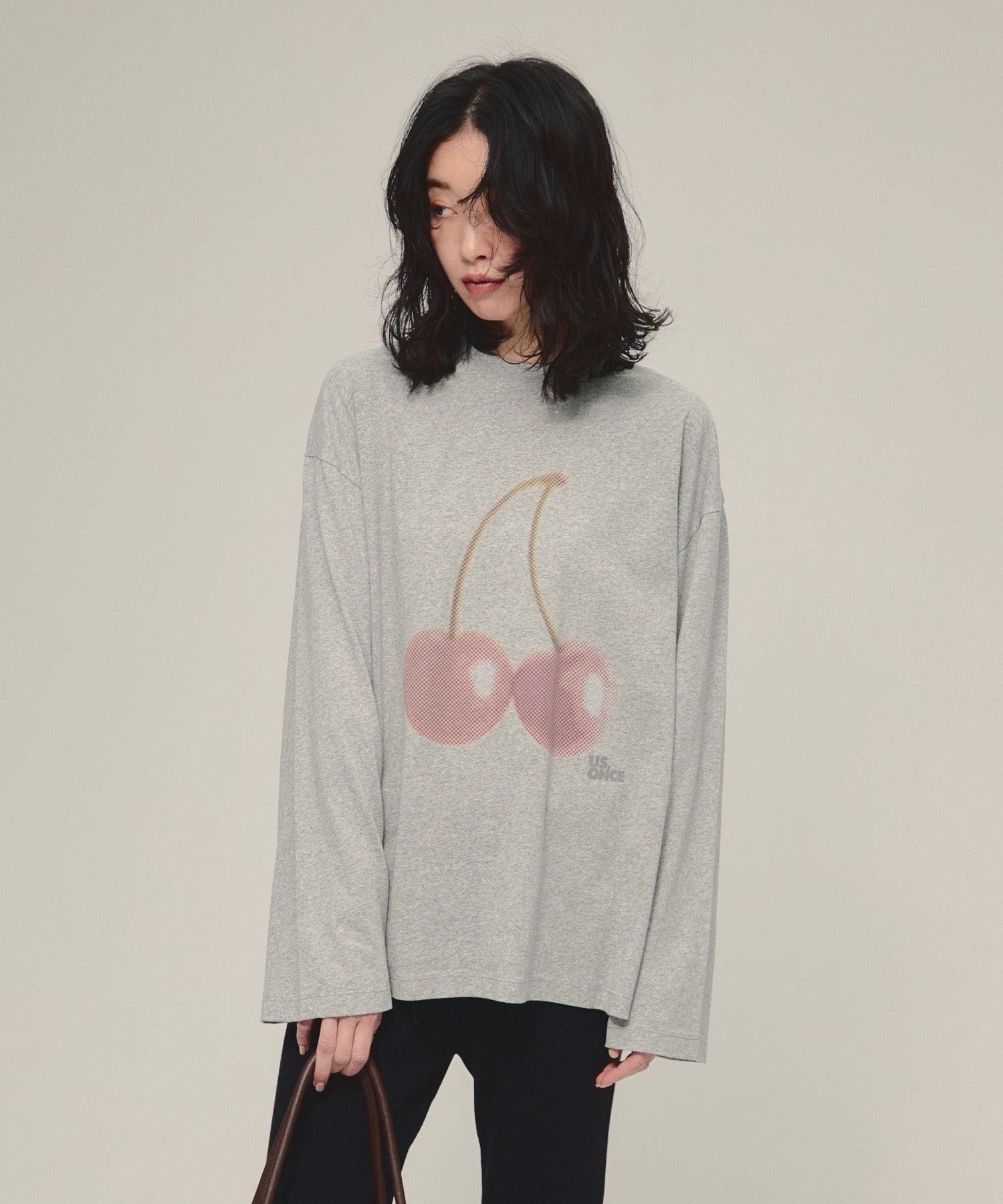 【ジーナシス/JEANASiS】のCherry Tee LS インテリア・キッズ・メンズ・レディースファッション・服の通販 founy(ファニー)  ファッション Fashion レディースファッション Fashion for Women おすすめ Recommended / Our Picks インナー Innerwear シアー Sheer, See-Through ジャケット Jacket, Outerwear チェリー Cherry, Cherry Pattern バランス Balance, Style Balance プリント Print, Printed Pattern ボトム Bottoms, Lower Wear モチーフ Motif, Design Theme ルーズ Loose, Oversized グレー|ID: prp329100004751043 ipo3291000000034353494