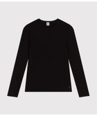 【プチバトー/PETIT BATEAU】のポワンココットクルーネック長袖Tシャツ 人気、トレンドファッション・服の通販 founy(ファニー) ファッション Fashion レディースファッション Fashion for Women トップス・カットソー Cut & Sew Tops シャツ・ブラウス・オフィスカジュアル Elegant Blouses & Button-Ups ロングTシャツ・Tシャツ Longline T-Shirts & Tees おすすめ Recommended / Our Picks インナー Innerwear シンプル Simple, Minimal 長袖 Long Sleeve, Full Sleeve thumbnail ブラック|ID: prp329100004751102 ipo3291000000034353992
