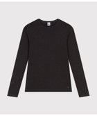 【プチバトー/PETIT BATEAU】のポワンココットクルーネック長袖Tシャツ 人気、トレンドファッション・服の通販 founy(ファニー) ファッション Fashion レディースファッション Fashion for Women トップス・カットソー Cut & Sew Tops シャツ・ブラウス・オフィスカジュアル Elegant Blouses & Button-Ups ロングTシャツ・Tシャツ Longline T-Shirts & Tees おすすめ Recommended / Our Picks インナー Innerwear シンプル Simple, Minimal 長袖 Long Sleeve, Full Sleeve thumbnail チャコールグレー|ID: prp329100004751102 ipo3291000000034353994