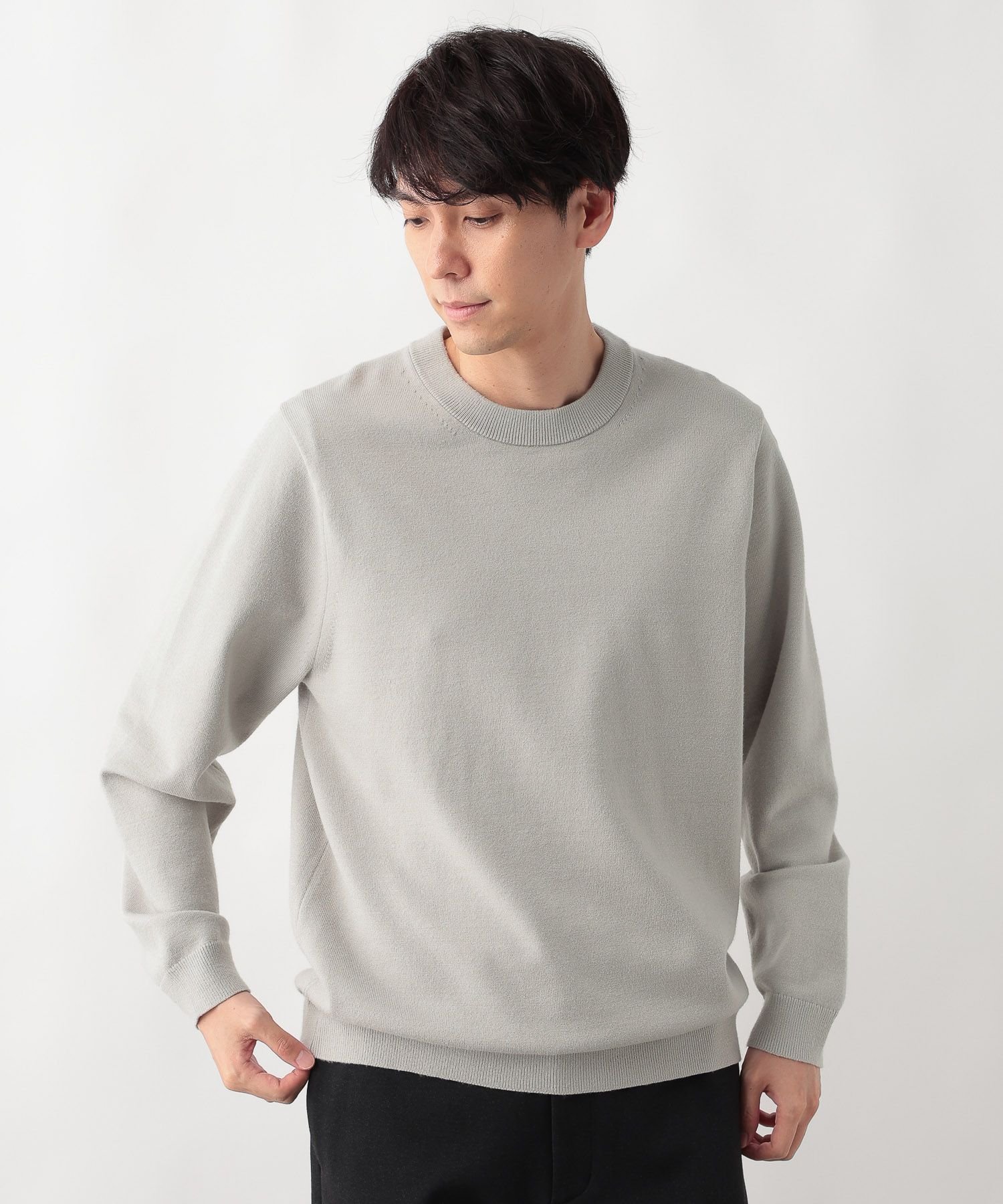 【グローバルワーク/GLOBAL WORK / MEN】のメルティクルーネックプルオーバー/523898 インテリア・キッズ・メンズ・レディースファッション・服の通販 founy(ファニー)  ファッション Fashion メンズファッション Fashion for Men トップス・カットソー Cut & Sew Tops 2024年 2024 2024-2025秋冬・A/W Autumn/Winter 2024–25 AW24–25 おすすめ Recommended / Our Picks インナー Innerwear シンプル Simple, Minimal ジャケット Jacket, Outerwear ボトム Bottoms, Lower Wear 秋 Autumn A/W・秋冬 Autumn/Winter ライトグレー15|ID: prp329100004751300 ipo3291000000034355723