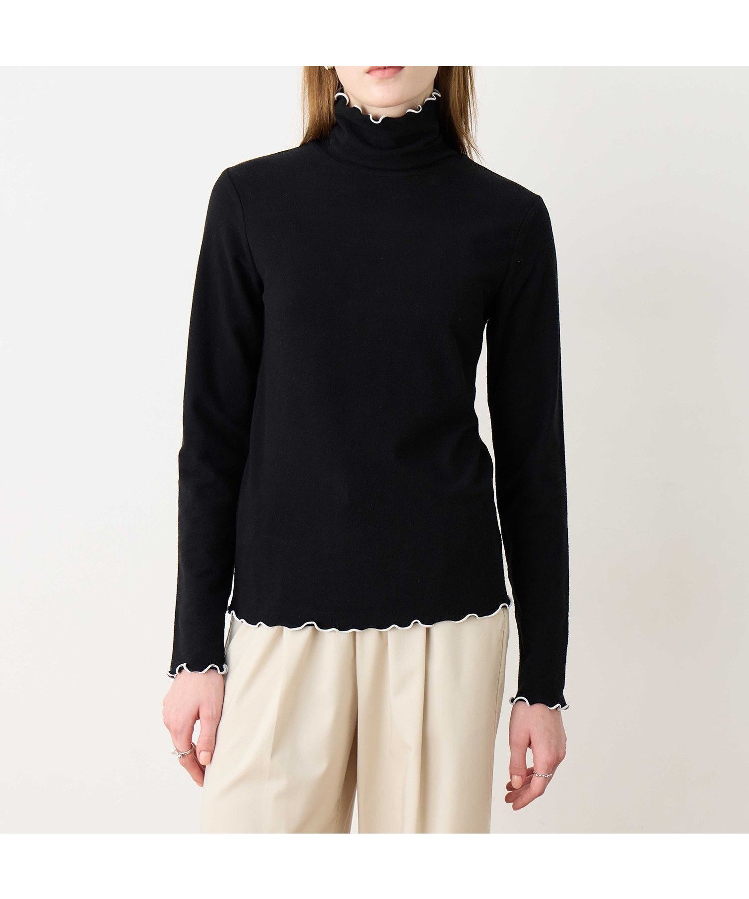 【ルスークホリデー/LE SOUK HOLIDAY】のメローハイネックプルオーバー インテリア・キッズ・メンズ・レディースファッション・服の通販 founy(ファニー) 　ファッション　Fashion　レディースファッション　Fashion for Women　トップス・カットソー　Cut & Sew Tops　カジュアルプルオーバー・ニットトップス　Pullovers & Knit Tops / Casual Pullovers　おすすめ　Recommended / Our Picks　カーディガン　Cardigan, Knitwear　ハイネック　High Neck, Mock Neck　エレガント 上品　Elegant　ブラック|ID: prp329100004751371 ipo3291000000034961157