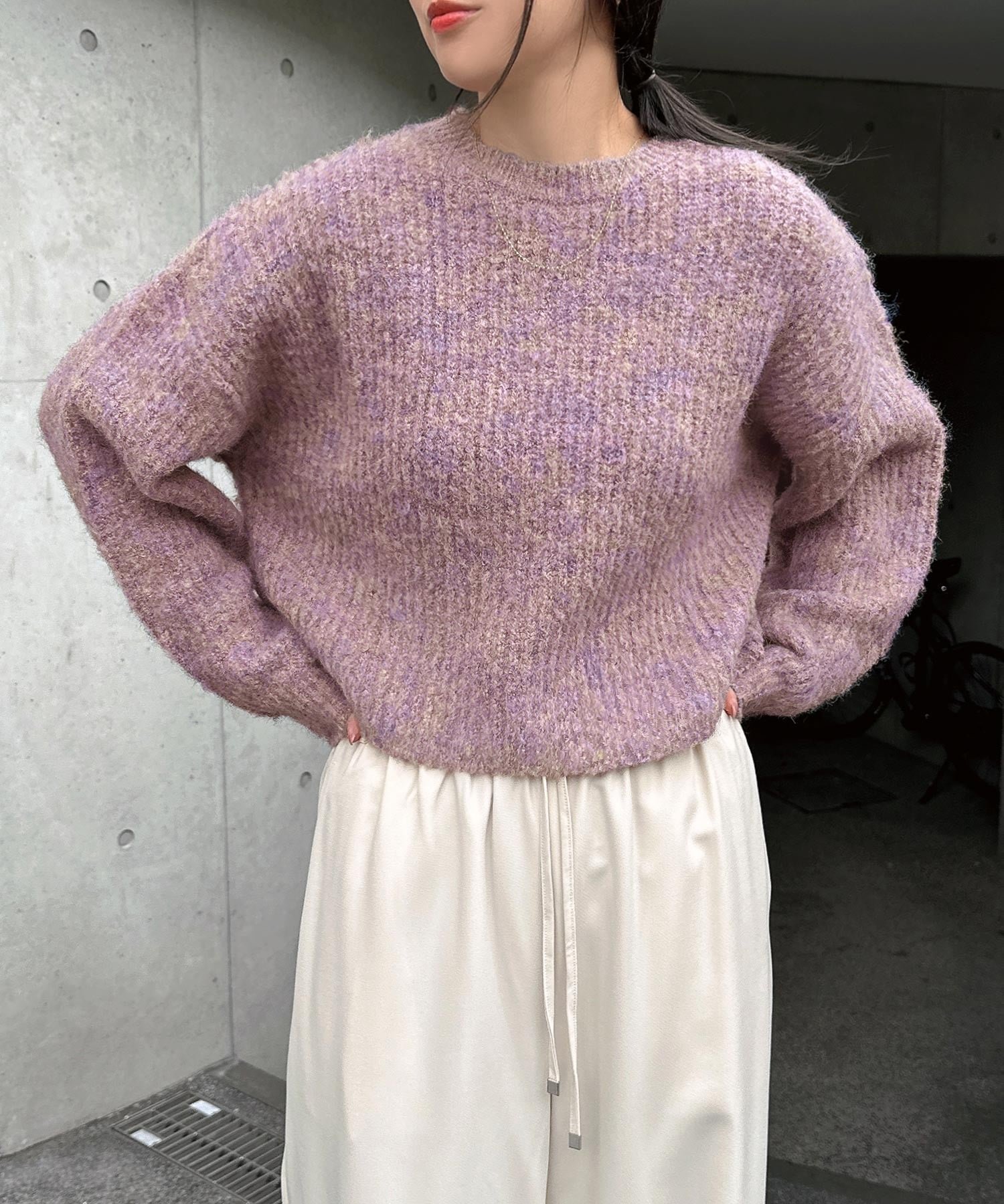 【アンドミー/andme】のショート丈 ミックスカラー 長袖 ニット トップス インテリア・キッズ・メンズ・レディースファッション・服の通販 founy(ファニー) ファッション Fashion レディースファッション Fashion for Women トップス・カットソー Cut & Sew Tops ニット Knit Tops & Sweaters アクリル Acrylic Material エアリー Airy Texture クロップド Cropped, Short Length ショート Short, Short Length バランス Balance, Style Balance ミックス Mix, Mixed Style 畦 Ribbed Knit 長袖 Long Sleeve, Full Sleeve ピンク|ID: prp329100004751424 ipo3291000000034789973