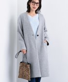 【インディヴィ/INDIVI】の【軽量/ウール混】ライトフォルム ロングコート ライトグレー|ID: prp329100004751436 ipo3291000000034510944