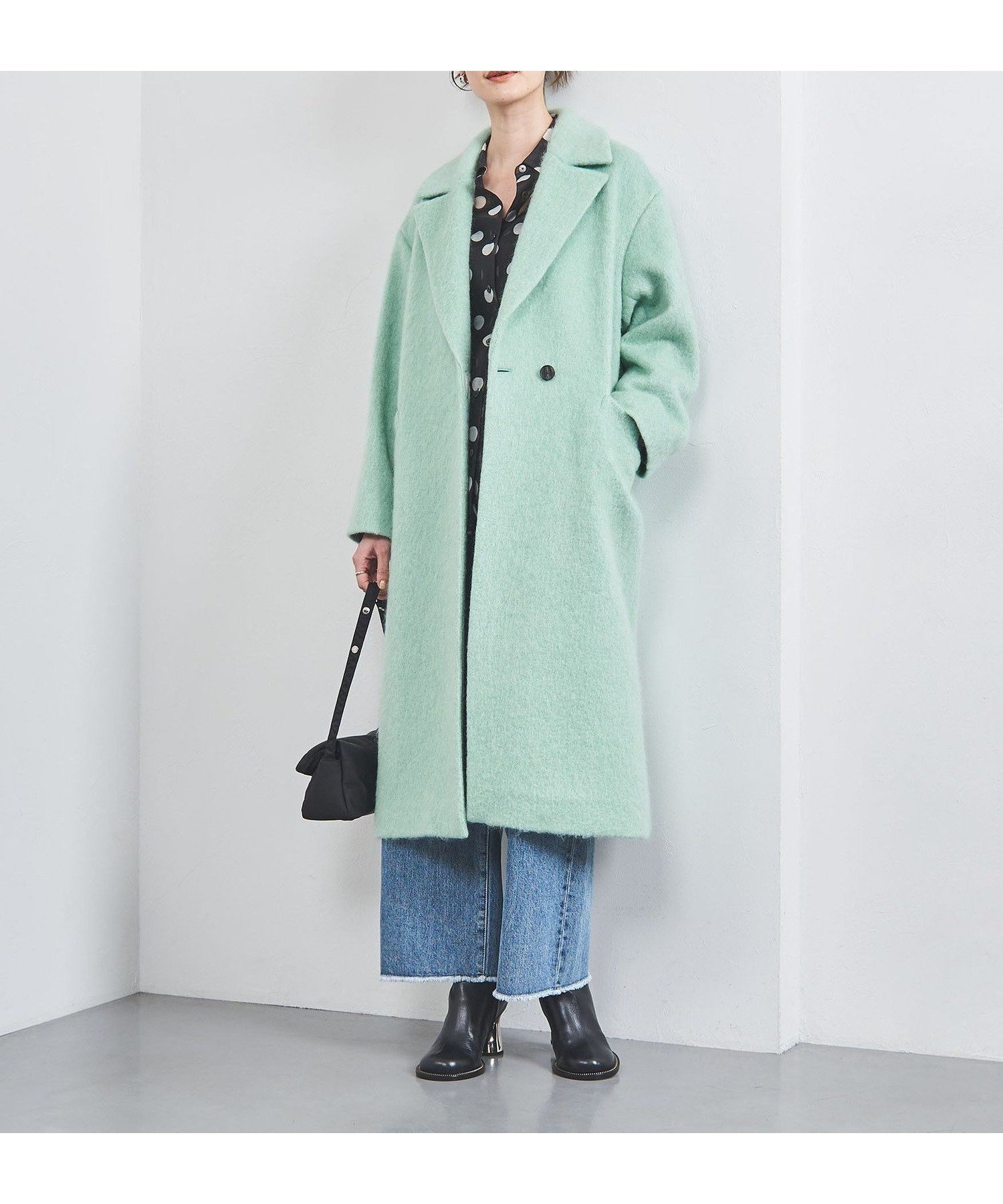 【ユナイテッドアローズ/UNITED ARROWS】のシャギー ビッグテーラード コート インテリア・キッズ・メンズ・レディースファッション・服の通販 founy(ファニー) 　ファッション　Fashion　レディースファッション　Fashion for Women　アウター　Coat / Outerwear Collection　コート・ロングコート・ピーコート　Long Coats, Peacoats & More　エレガント 上品　Elegant　スカーフ　Scarf, Neckwear　スラックス　Slacks, Dress Pants　デニム　Denim, Jeans Material　ドロップ　Drop Shoulder, Dropped Style　ネックレス　Necklace, Pendant Necklace　バランス　Balance, Style Balance　フロント　Front, Front Design　ループ　Loop, Loop Knit　レギュラー　Regular, Standard Fit　ロング　Long, Long-Length　冬　Winter / This Winter　アウトレット　Outlet / Clearance　LIME|ID: prp329100004751466 ipo3291000000034528762