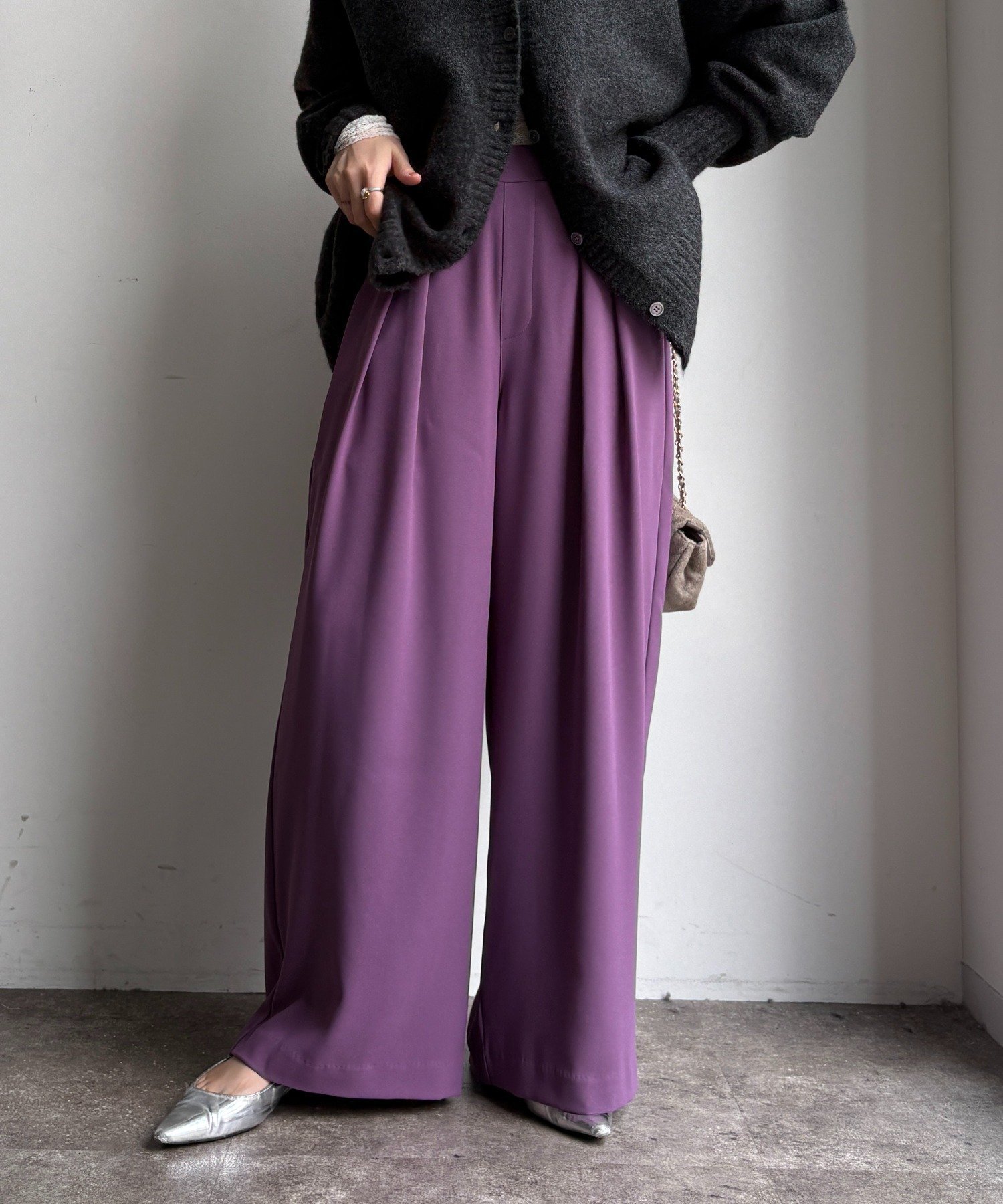 【ドゥドゥ/DouDou】の【累計販売数2万枚突破/20色4サイズ展開!】タックワイドパンツ インテリア・キッズ・メンズ・レディースファッション・服の通販 founy(ファニー) ファッション Fashion レディースファッション Fashion for Women パンツ Pants & Trousers スマート Smart, Elegant 雑誌 Magazine, Fashion Magazine フロント Front, Front Design A/W・秋冬 Autumn/Winter 冬 Winter / This Winter 再入荷 Restock / Back in Stock 2025年 2025 2025-2026秋冬・A/W Autumn/Winter 2025–26 AW25–26 パープル|ID: prp329100004751538 ipo3291000000034426530