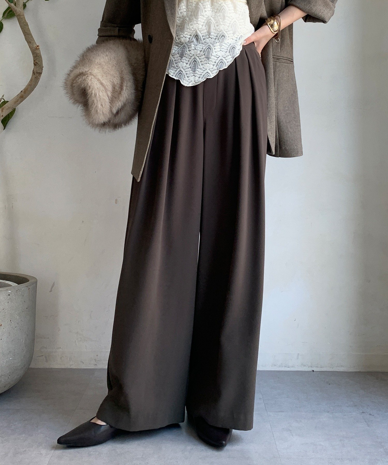 【ドゥドゥ/DouDou】の【累計販売数2万枚突破/20色4サイズ展開!】タックワイドパンツ インテリア・キッズ・メンズ・レディースファッション・服の通販 founy(ファニー) ファッション Fashion レディースファッション Fashion for Women パンツ Pants & Trousers スマート Smart, Elegant 雑誌 Magazine, Fashion Magazine フロント Front, Front Design A/W・秋冬 Autumn/Winter 冬 Winter / This Winter 再入荷 Restock / Back in Stock 2025年 2025 2025-2026秋冬・A/W Autumn/Winter 2025–26 AW25–26 ブラウンその他1|ID: prp329100004751538 ipo3291000000034426533