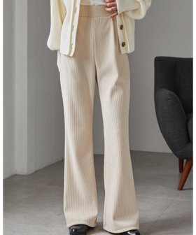 【ラナン/Ranan】のRanan/あったか裏ベロアニットコールフレアパンツ 人気、トレンドファッション・服の通販 founy(ファニー) ファッション Fashion レディースファッション Fashion for Women パンツ Pants & Trousers カットソー Cut and Sewn Top コーデュロイ Corduroy, Cord Fabric シンプル Simple, Minimal チュニック Tunic, Long Top フレア Flare, Flared フロント Front, Front Design ベロア Velour, Soft Velvet ボンディング Bonding, Bonded Fabric ポケット Pocket, Pocket Detail 冬 Winter / This Winter |ID:prp329100004751544