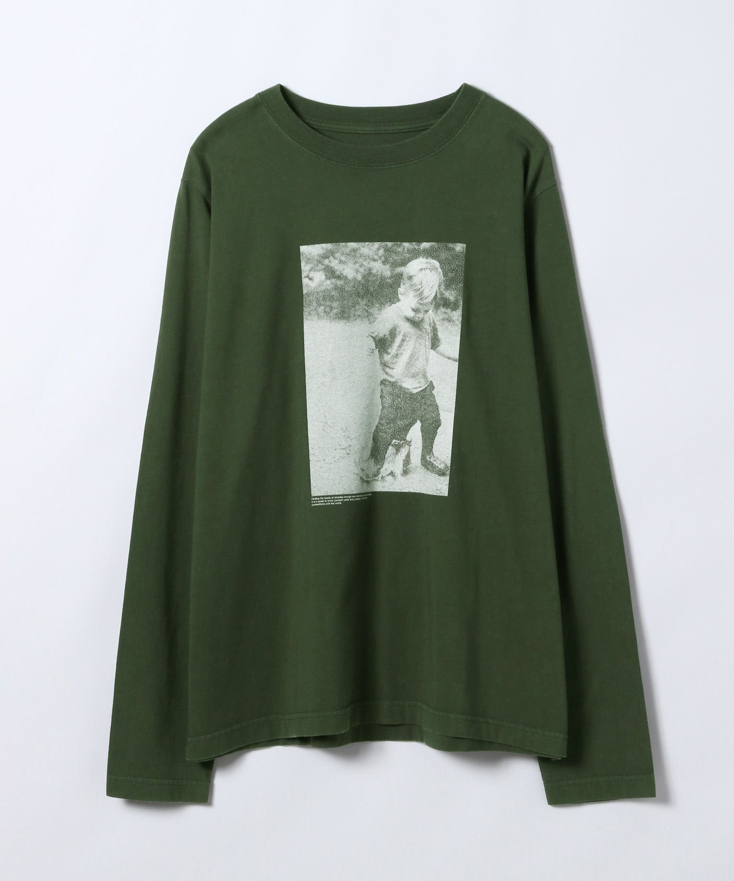 【ジーナシス/JEANASiS】のアソートレトログラフィックプリントロンTEE インテリア・キッズ・メンズ・レディースファッション・服の通販 founy(ファニー) ファッション Fashion レディースファッション Fashion for Women トップス・カットソー Cut & Sew Tops ロングTシャツ・Tシャツ Longline T-Shirts & Tees インナー Innerwear カットソー Cut and Sewn Top カーディガン Cardigan, Knitwear デニム Denim, Jeans Material プリント Print, Printed Pattern 春 Spring 長袖 Long Sleeve, Full Sleeve ダークグリーン|ID: prp329100004751546 ipo3291000000034889793