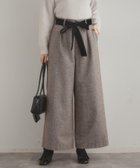 【クチュール ブローチ/Couture Brooch】の【上品華やか・通勤】ラメツイード ワイドパンツ ブラウン|ID: prp329100004751564 ipo3291000000034619905