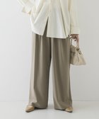 【アーバンリサーチ/URBAN RESEARCH】の『3サイズ展開』『イージーケア』 ウール混タックギャザーストレートパンツ BEIGE|ID: prp329100004751566 ipo3291000000035159407
