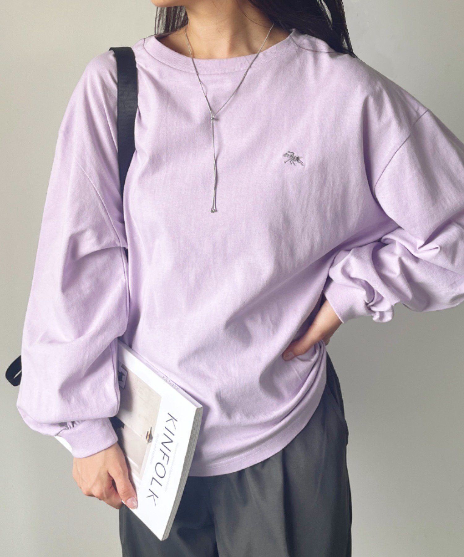 【アウトフィッター ラボ/Outfitter lab】のPOLO CHAMPS / 袖ボリュームロンT インテリア・キッズ・メンズ・レディースファッション・服の通販 founy(ファニー)  ファッション Fashion レディースファッション Fashion for Women トップス・カットソー Cut & Sew Tops ロングTシャツ・Tシャツ Longline T-Shirts & Tees カーゴパンツ Cargo Pants, Utility Pants スポーツ Sports, Activewear ティアードスカート Tiered Skirt, Flounced Skirt デニム Denim, Jeans Material トレンド Trend, Trending Now 定番 Standard, Basic Item 長袖 Long Sleeve, Full Sleeve フレア Flare, Flared ボックス Boxy, Box Shape モチーフ Motif, Design Theme ワンポイント One Point, Statement Accent おすすめ Recommended / Our Picks ライラック|ID: prp329100004751639 ipo3291000000034360481