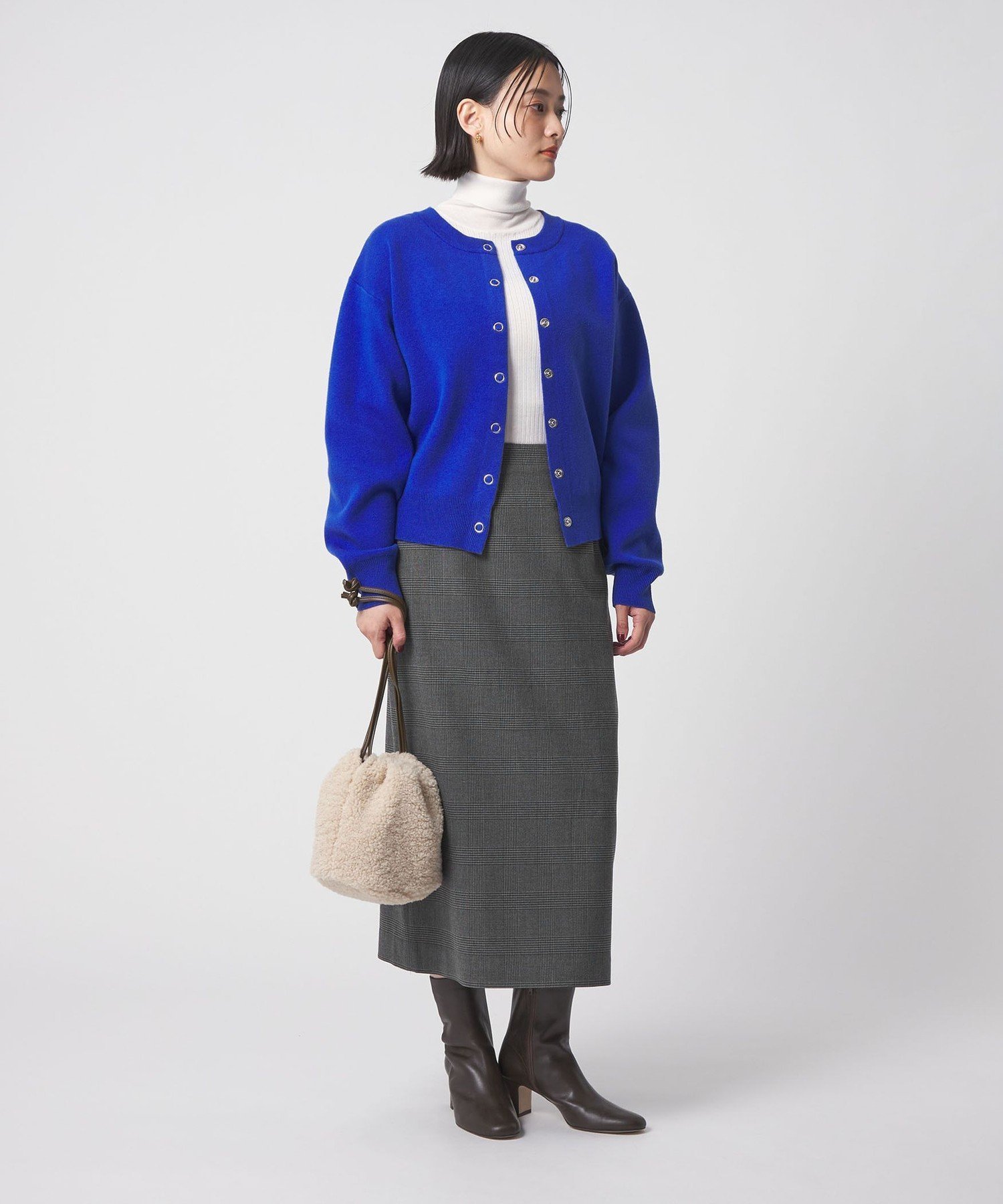 【ユナイテッドアローズ/UNITED ARROWS】の裏起毛 タイトスカート -ウォッシャブル- A DAY IN THE LIFE インテリア・キッズ・メンズ・レディースファッション・服の通販 founy(ファニー) 　ファッション　Fashion　レディースファッション　Fashion for Women　スカート　Skirts　ウォッシャブル　Machine Washable　シンプル　Simple, Minimal　スニーカー　Sneakers, Trainers　スリット　Slit, Slit Detail　タイトスカート　Pencil Skirt, Tight Skirt　タートル　Turtleneck, Turtle Collar　チェック　Check, Plaid, Tartan　トレンド　Trend, Trending Now　バランス　Balance, Style Balance　フィット　Fit, Slim Fit　冬　Winter / This Winter　アウトレット　Outlet / Clearance　エレガント 上品　Elegant　ビジネス 仕事 通勤　Business / Work / Commuting　その他1|ID: prp329100004751651 ipo3291000000034549171