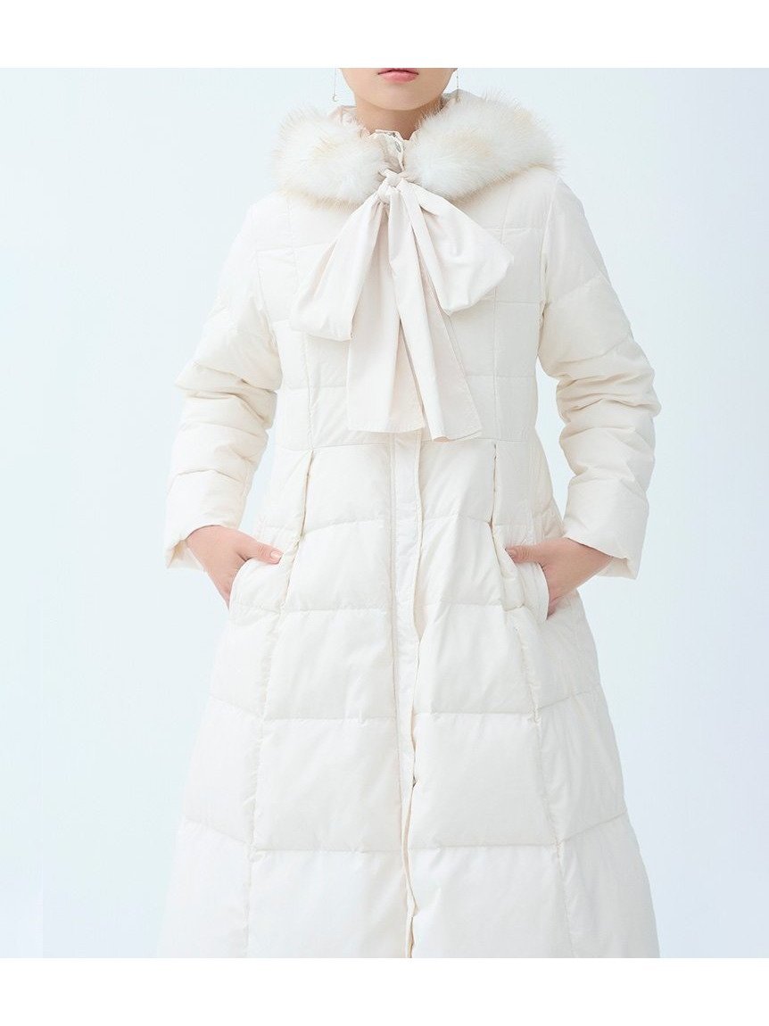 【セルフォード/CELFORD】の【限定カラーあり】フードリボンロングダウンコート 人気、トレンドファッション・服の通販 founy(ファニー) ファッション Fashion レディースファッション Fashion for Women アウター Coat / Outerwear Collection コート・ロングコート・ピーコート Long Coats, Peacoats & More ダウンジャケット・軽量ダウン Warm & Lightweight Down Jackets エレガント 上品 Elegant シェイプ Shape, Slim Fit スタンド Stand Collar, Upright Stand スマート Smart, Elegant タフタ Taffeta, Structured Fabric ダウン Down, Puffer フィット Fit, Slim Fit フェザー Feather, Feather Detail フレア Flare, Flared リボン Ribbon, Bow ロング Long, Long-Length 軽量 Lightweight, Ultra Light other-1|ID: prp329100004751659 ipo3291000000034524603