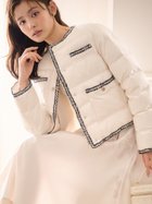 【セルフォード/CELFORD】のトリムデザインキルティングジャケット 人気、トレンドファッション・服の通販 founy(ファニー) ファッション Fashion レディースファッション Fashion for Women アウター Coat / Outerwear Collection レディースジャケット・軽アウター Jackets ショート Short, Short Length ジャケット Jacket, Outerwear スマート Smart, Elegant タフタ Taffeta, Structured Fabric ツイード Twill, Twill Weave ドット Polka Dot, Dot Pattern フレア Flare, Flared ポケット Pocket, Pocket Detail thumbnail IVR[003]|ID: prp329100004751688 ipo3291000000034784777