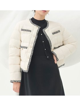 【セルフォード/CELFORD】のトリムデザインキルティングジャケット 人気、トレンドファッション・服の通販 founy(ファニー) ファッション Fashion レディースファッション Fashion for Women アウター Coat / Outerwear Collection レディースジャケット・軽アウター Jackets ショート Short, Short Length ジャケット Jacket, Outerwear スマート Smart, Elegant タフタ Taffeta, Structured Fabric ツイード Twill, Twill Weave ドット Polka Dot, Dot Pattern フレア Flare, Flared ポケット Pocket, Pocket Detail |ID:prp329100004751688