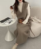 【アンドミー/andme】のフェイクリング ウール Vネック ボア ワンピース 人気、トレンドファッション・服の通販 founy(ファニー) ファッション Fashion レディースファッション Fashion for Women ワンピース Dresses カットソー Cut and Sewn Top コンパクト Compact, Small Size ストレート Straight, Straight Cut ポケット Pocket, Pocket Detail 楽ちん Easy Fit, Comfortable thumbnail モカ|ID: prp329100004751693 ipo3291000000034361186