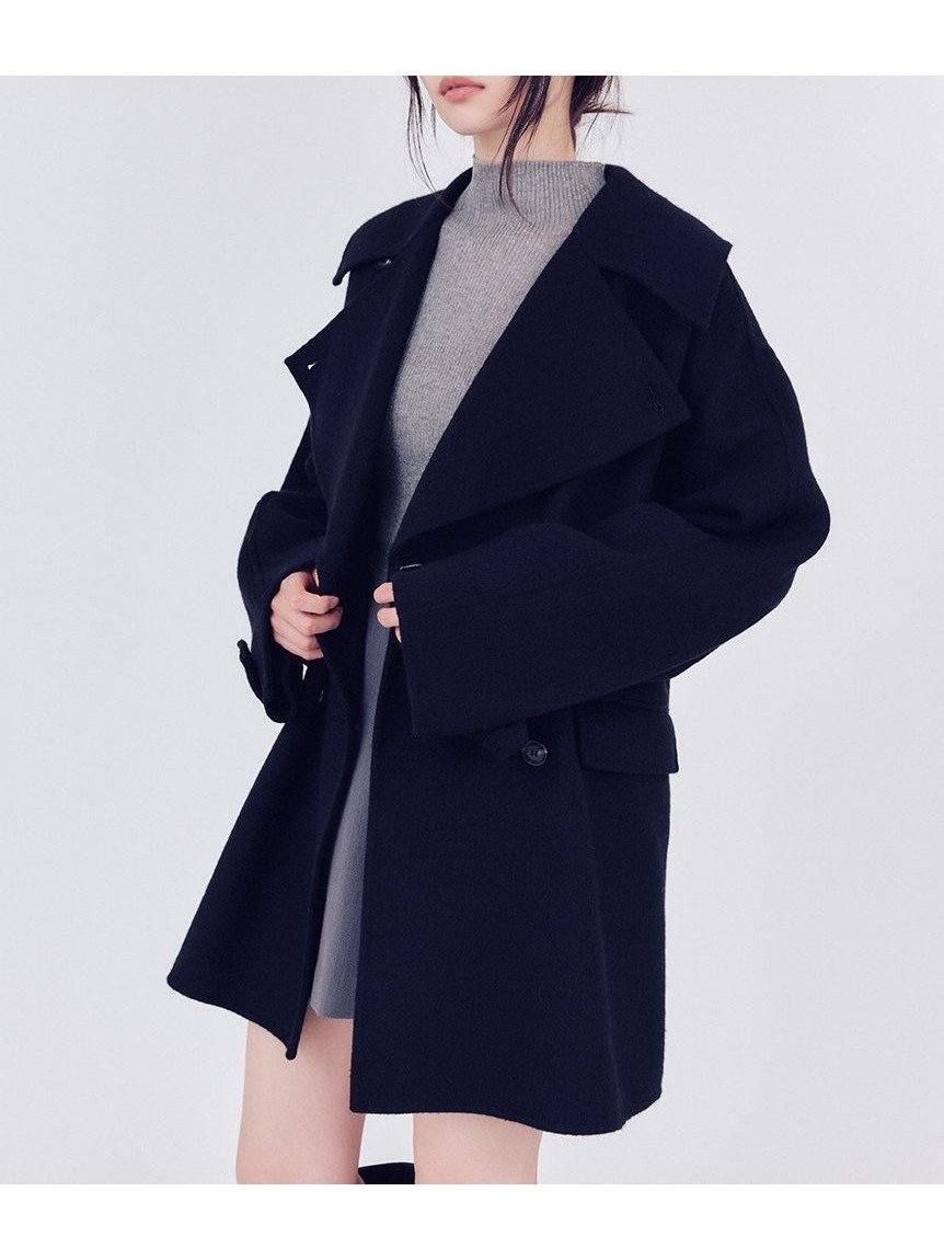 【フレイ アイディー/FRAY I.D】のウールリバーミドルAラインコート インテリア・キッズ・メンズ・レディースファッション・服の通販 founy(ファニー) 　ファッション　Fashion　レディースファッション　Fashion for Women　アウター　Coat / Outerwear Collection　コート・ロングコート・ピーコート　Long Coats, Peacoats & More　Aラインコート　A-Line Coats　ショルダー　Shoulder, Shoulder Strap　スマート　Smart, Elegant　ドロップ　Drop Shoulder, Dropped Style　人気　Popular, Best Seller　フラップ　Flap, Flap Pocket　ベーシック　Basic, Essential　ボトム　Bottoms, Lower Wear　ポケット　Pocket, Pocket Detail　ミドル　Middle Length, Mid Height　ロング　Long, Long-Length　エレガント 上品　Elegant　BLK[009]|ID: prp329100004751706 ipo3291000000034517494