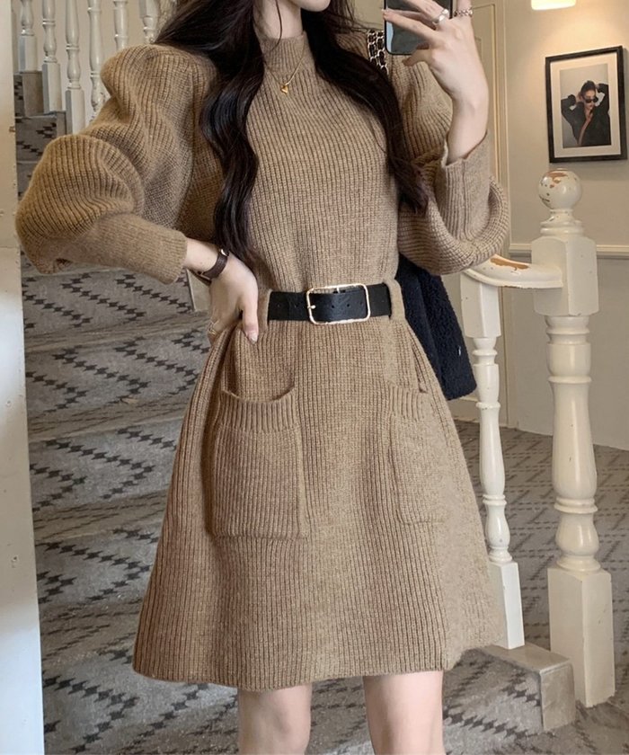 【ミニミニストア/miniministore】のベルト付きニットワンピースウエストマーク インテリア・キッズ・メンズ・レディースファッション・服の通販 founy(ファニー) https://founy.com/ ファッション Fashion レディースファッション Fashion for Women ワンピース Dresses ニットワンピース Knit Dresses ベルト&ウエストマーク Belts & Waist Accessories アクリル Acrylic Material ショート Short, Short Length フェミニン Feminine, Girly リブニット Rib Knit, Ribbed Knit ロング Long, Long-Length 無地 Plain, Solid Color A/W・秋冬 Autumn/Winter 長袖 Long Sleeve, Full Sleeve |ID: prp329100004751765 ipo3291000000034510189