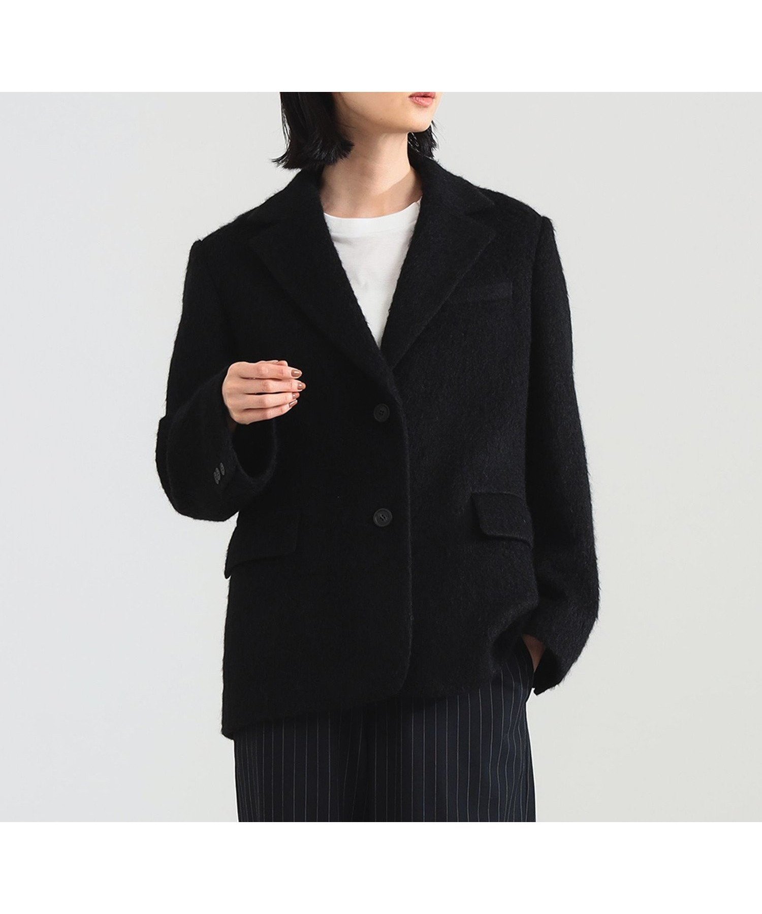 【デミルクス ビームス/Demi-Luxe BEAMS】のモヘヤループ シャギー ジャケット インテリア・キッズ・メンズ・レディースファッション・服の通販 founy(ファニー)  ファッション Fashion レディースファッション Fashion for Women アウター Coat / Outerwear Collection レディースジャケット・軽アウター Jackets おすすめ Recommended / Our Picks ジャケット Jacket, Outerwear タイトスカート Pencil Skirt, Tight Skirt デニム Denim, Jeans Material バランス Balance, Style Balance ポケット Pocket, Pocket Detail ラバー Rubber, Rubber Sole ワイド Wide, Wide Fit BLACK|ID: prp329100004751793 ipo3291000000034362220