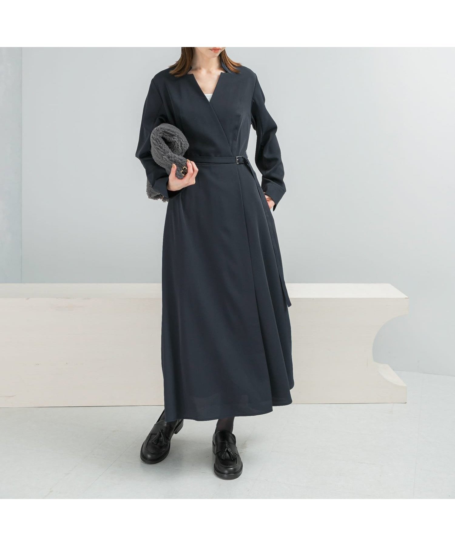 【アーバンリサーチ ロッソ/URBAN RESEARCH ROSSO】のベルトデザインカシュクールワンピース インテリア・キッズ・メンズ・レディースファッション・服の通販 founy(ファニー) ファッション Fashion レディースファッション Fashion for Women ワンピース Dresses ベルト&ウエストマーク Belts & Waist Accessories 2025年 2025 2025-2026秋冬・A/W Autumn/Winter 2025–26 AW25–26 冬 Winter / This Winter エレガント 上品 Elegant サテン Satin, Glossy Fabric ツイル Twist, Twisted Detail A/W・秋冬 Autumn/Winter ロイヤルブルー|ID: prp329100004751804 ipo3291000000034644809