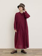 【サマンサモスモス/Samansa Mos2】の【Cross*Linen】タックワンピース《S/Mサイズ》 人気、トレンドファッション・服の通販 founy(ファニー) ファッション Fashion レディースファッション Fashion for Women ワンピース Dresses シンプル Simple, Minimal リネン Linen, Linen Fabric thumbnail ボルドー|ID: prp329100004751839 ipo3291000000034907927