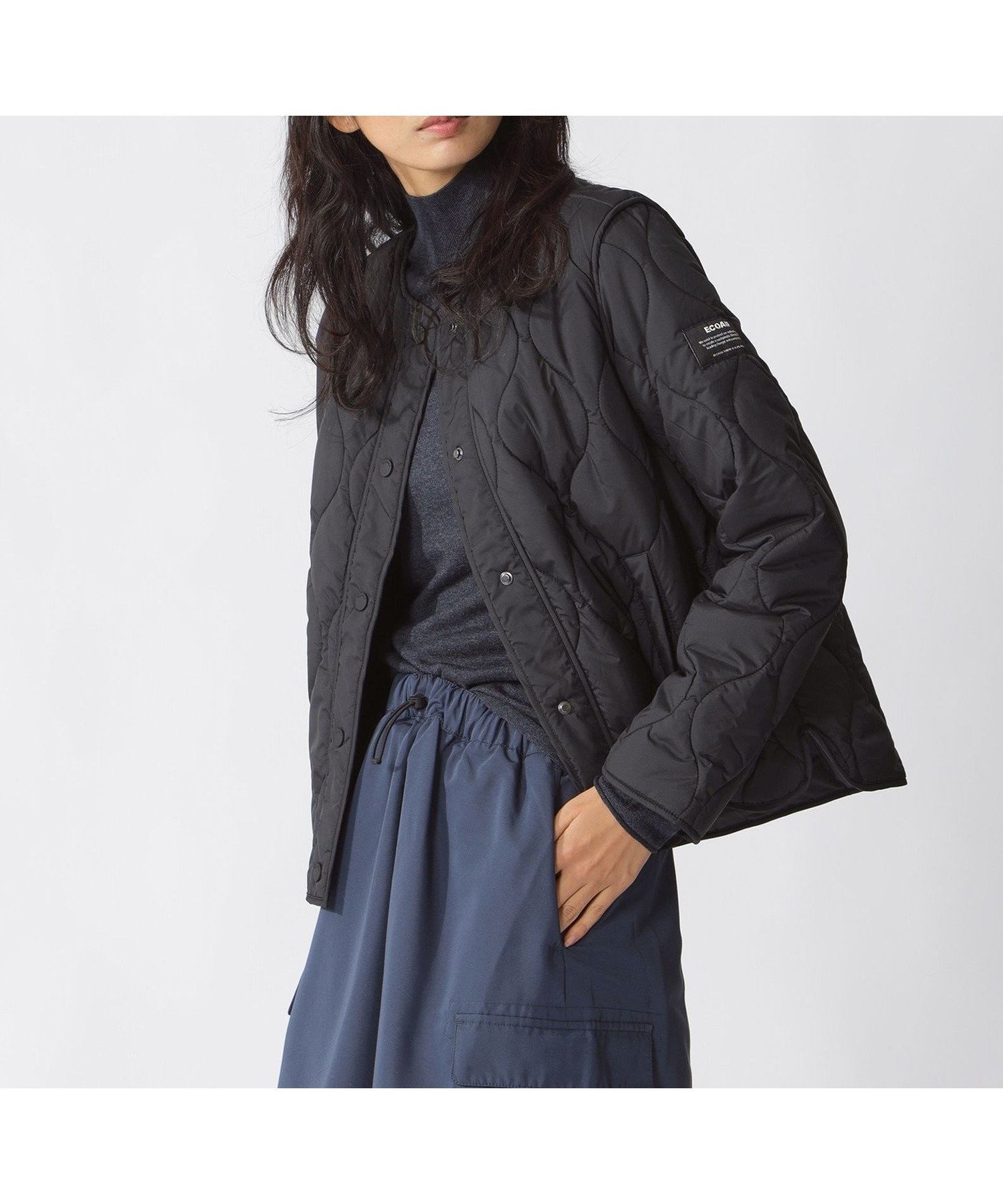【エコアルフ/ECOALF】のMUSA キルト ジャケット / MUSA JACKET WOMAN インテリア・キッズ・メンズ・レディースファッション・服の通販 founy(ファニー)  ファッション Fashion レディースファッション Fashion for Women アウター Coat / Outerwear Collection レディースジャケット・軽アウター Jackets キルト Quilt, Quilted Fabric シェイプ Shape, Slim Fit ショート Short, Short Length ジャケット Jacket, Outerwear モダン Modern, Contemporary リラックス Relax, Relaxed Fit 人気 Popular, Best Seller 定番 Standard, Basic Item 軽量 Lightweight, Ultra Light 黒|ID: prp329100004752119 ipo3291000000034367423