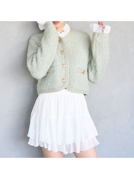 【スナイデル/SNIDEL】のファーライクフリルニットジャケット インテリア・キッズ・メンズ・レディースファッション・服の通販 founy(ファニー) 　ファッション　Fashion　レディースファッション　Fashion for Women　アウター　Coat / Outerwear Collection　レディースジャケット・軽アウター　Jackets　エレガント 上品　Elegant　コンパクト　Compact, Small Size　今季　This Season, Current Season　シフォン　Chiffon, Lightweight Fabric　ジャケット　Jacket, Outerwear　ストレート　Straight, Straight Cut　スマート　Smart, Elegant　フェミニン　Feminine, Girly　フリル　Frill, Ruffle　ロング　Long, Long-Length　おすすめ　Recommended / Our Picks　MNT[021]|ID: prp329100004752129 ipo3291000000034367658