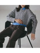 【ミラオーウェン/Mila Owen】の【セットアイテム】シャツレイヤードケーブル短丈ニット GRY[006]|ID: prp329100004752134 ipo3291000000034927641