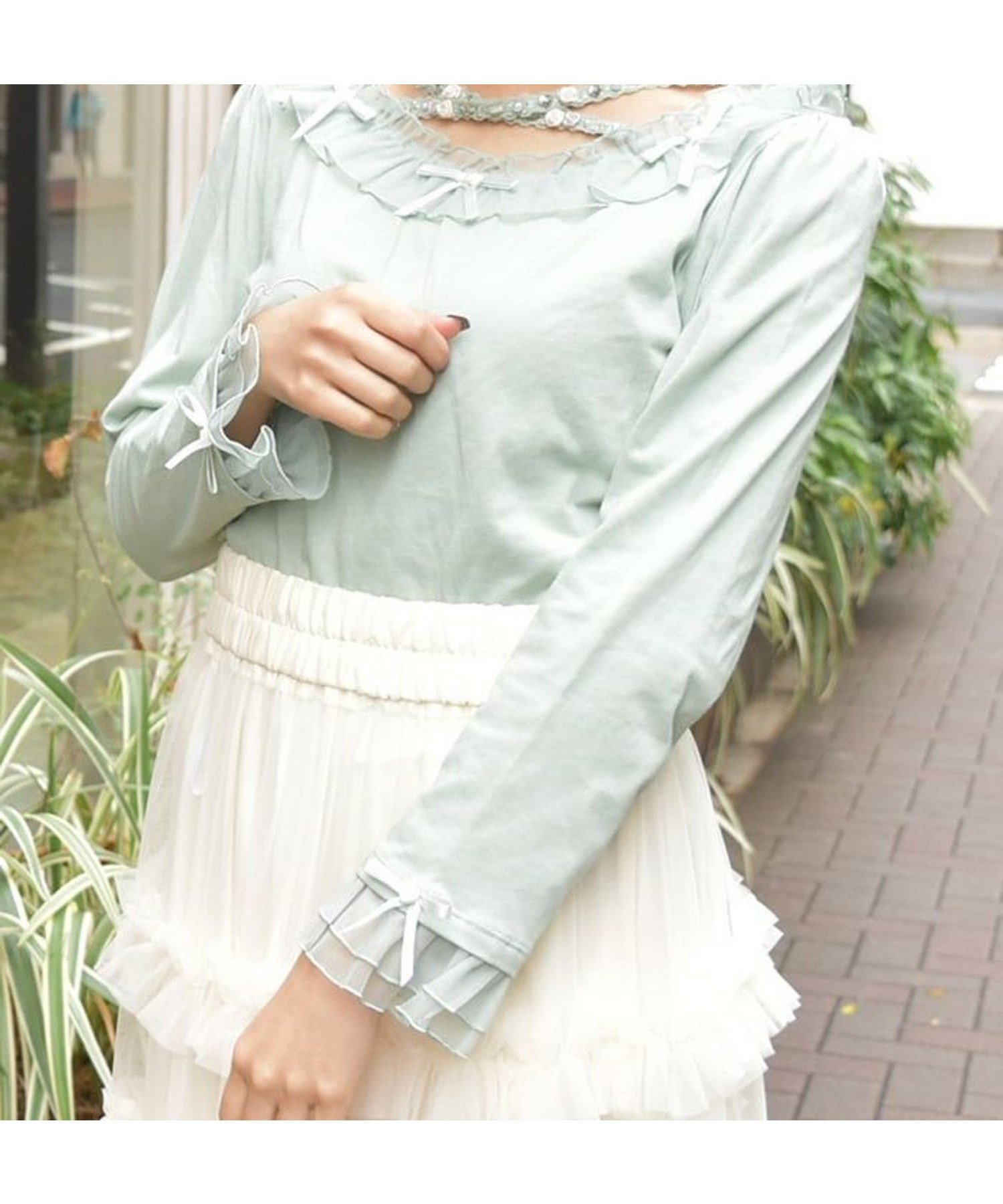 【アクシーズファム/axes femme】のバラストラップフリルインナー 人気、トレンドファッション・服の通販 founy(ファニー) 　ファッション　Fashion　レディースファッション　Fashion for Women　おすすめ　Recommended / Our Picks　インナー　Innerwear　カットソー　Cut and Sewn Top　パール　Pearl, Pearl Accent　フェミニン　Feminine, Girly　ラップ　Wrap, Wrap Design　リボン　Ribbon, Bow　 other-1|ID: prp329100004752142 ipo3291000000034368080