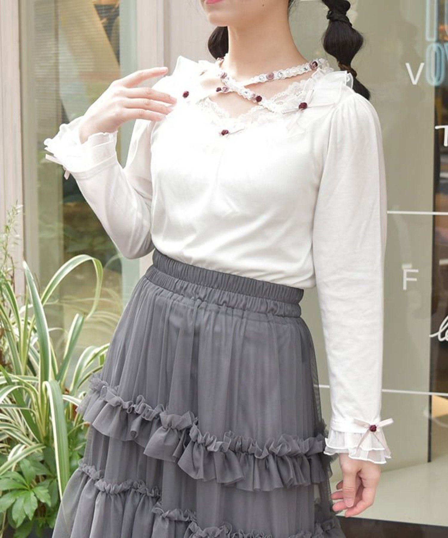 【アクシーズファム/axes femme】のバラストラップフリルインナー インテリア・キッズ・メンズ・レディースファッション・服の通販 founy(ファニー) 　ファッション　Fashion　レディースファッション　Fashion for Women　おすすめ　Recommended / Our Picks　インナー　Innerwear　カットソー　Cut and Sewn Top　パール　Pearl, Pearl Accent　フェミニン　Feminine, Girly　ラップ　Wrap, Wrap Design　リボン　Ribbon, Bow　生成り|ID: prp329100004752142 ipo3291000000034368084