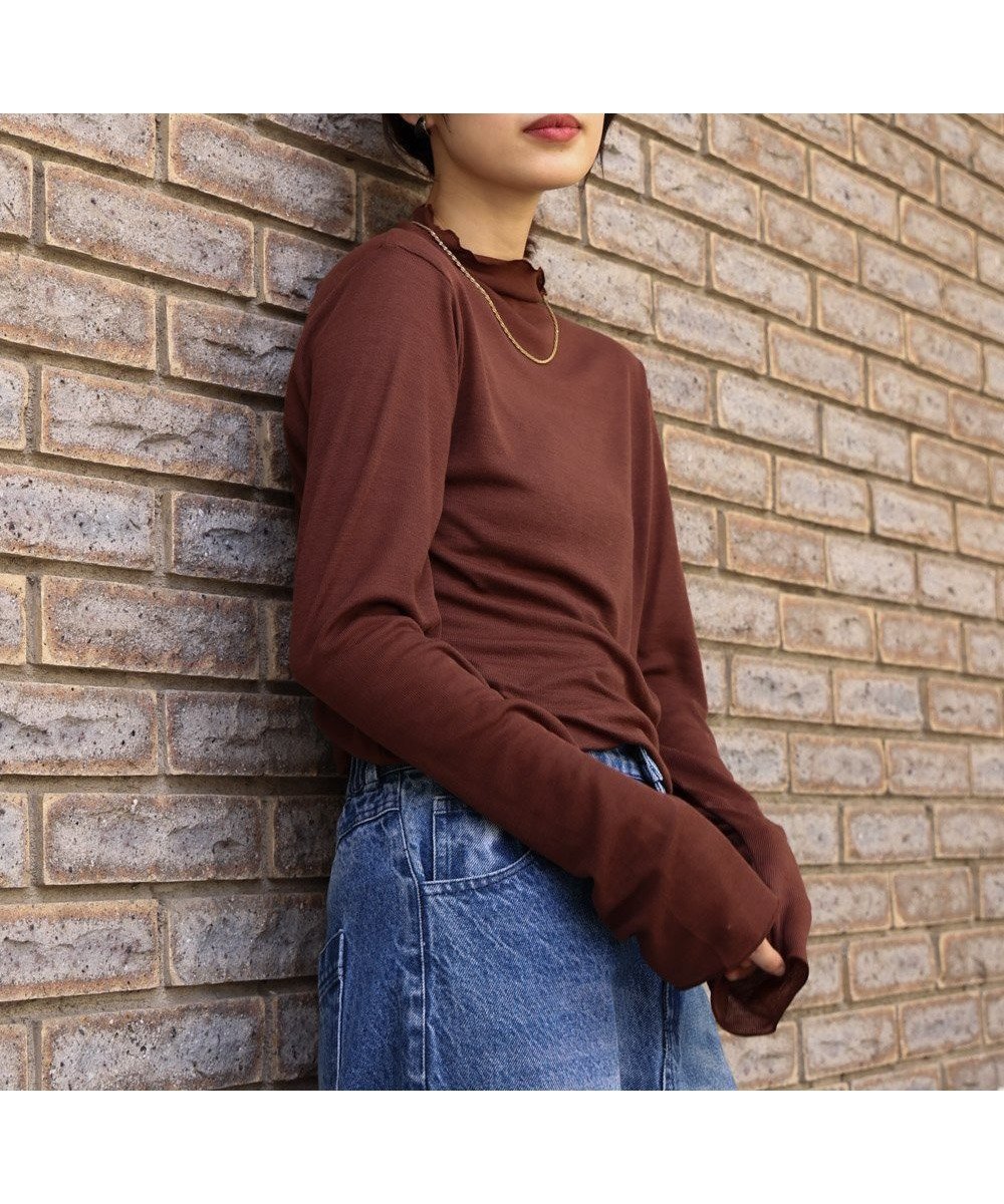 【バブ ブージュルード/Bab Bou Jeloud】のシアーボトルインナー インテリア・キッズ・メンズ・レディースファッション・服の通販 founy(ファニー)  ファッション Fashion レディースファッション Fashion for Women おすすめ Recommended / Our Picks なめらか Smooth, Silky Texture インナー Innerwear カーディガン Cardigan, Knitwear キャミソール Camisole, Spaghetti Strap Top ジャケット Jacket, Outerwear チューブ Tube, Tube Top トレンド Trend, Trending Now フィット Fit, Slim Fit ベスト Vest, Waistcoat ボトルネック Bottle Neck, Mock Neck エレガント 上品 Elegant 再入荷 Restock / Back in Stock BROWN|ID: prp329100004752165 ipo3291000000034368492