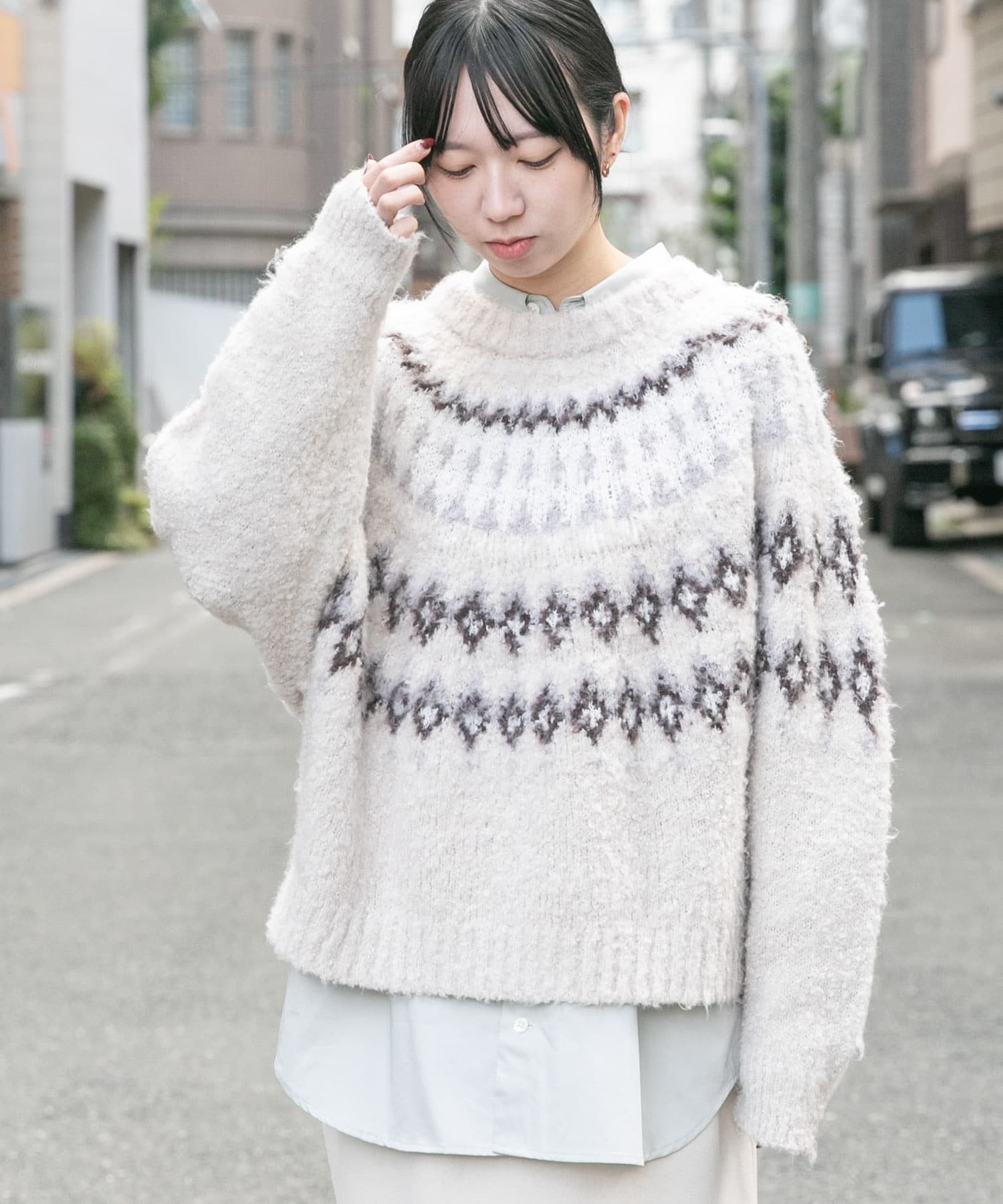 【アーバンリサーチ ドアーズ/URBAN RESEARCH DOORS】のノルディックニットプルオーバー インテリア・キッズ・メンズ・レディースファッション・服の通販 founy(ファニー) 　ファッション　Fashion　レディースファッション　Fashion for Women　トップス・カットソー　Cut & Sew Tops　ニット　Knit Tops & Sweaters　カジュアルプルオーバー・ニットトップス　Pullovers & Knit Tops / Casual Pullovers　2025年　2025　2025-2026秋冬・A/W　Autumn/Winter 2025–26 AW25–26　冬　Winter / This Winter　スラックス　Slacks, Dress Pants　ワイド　Wide, Wide Fit　A/W・秋冬　Autumn/Winter　アイボリー|ID: prp329100004752168 ipo3291000000035050993