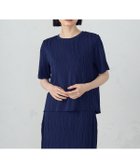 【コムサイズム/COMME CA ISM】のクルーネック ストレッチプリーツカットソー / セットアップ対応 人気、トレンドファッション・服の通販 founy(ファニー) ファッション Fashion レディースファッション Fashion for Women トップス・カットソー Cut & Sew Tops カットソー・ベーシックTシャツ Cut-and-Sewn Tops / Stretch Tees & Basics カットソー Cut and Sewn Top ストレッチ Stretch, Stretchy Fabric セットアップ Set-Up, Coordinated Outfit バランス Balance, Style Balance プリーツ Pleats, Pleated おすすめ Recommended / Our Picks エレガント 上品 Elegant thumbnail ブルー|ID: prp329100004752187 ipo3291000000034368879