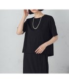 【コムサイズム/COMME CA ISM】のクルーネック ストレッチプリーツカットソー / セットアップ対応 人気、トレンドファッション・服の通販 founy(ファニー) ファッション Fashion レディースファッション Fashion for Women トップス・カットソー Cut & Sew Tops カットソー・ベーシックTシャツ Cut-and-Sewn Tops / Stretch Tees & Basics カットソー Cut and Sewn Top ストレッチ Stretch, Stretchy Fabric セットアップ Set-Up, Coordinated Outfit バランス Balance, Style Balance プリーツ Pleats, Pleated おすすめ Recommended / Our Picks エレガント 上品 Elegant thumbnail ブラック|ID: prp329100004752187 ipo3291000000034368881