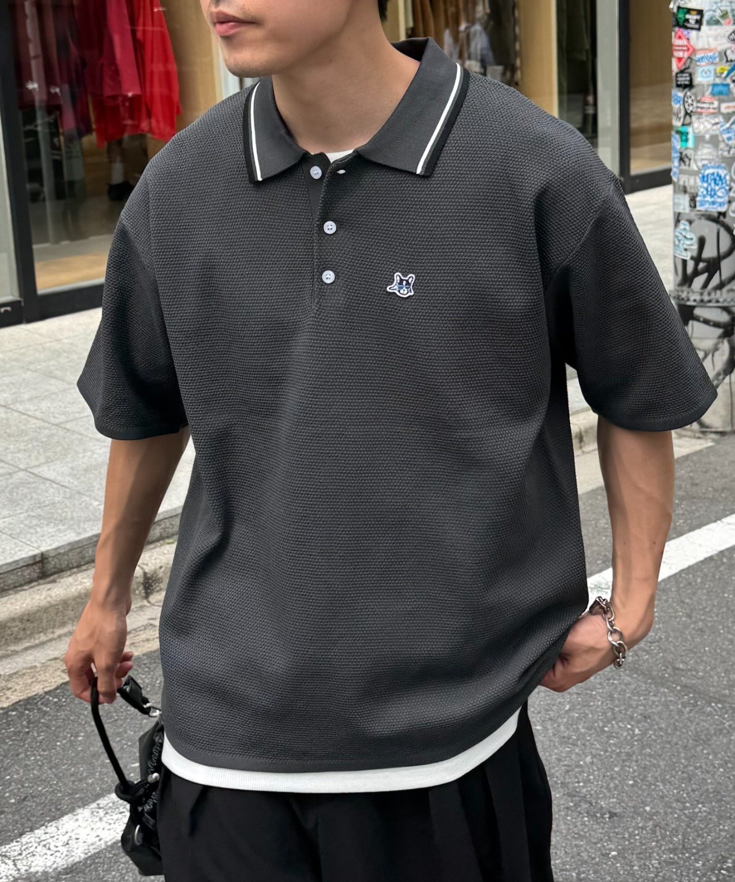 【チャオパニックティピー/CIAOPANIC TYPY】の【ユニセックス】アニマル柄フレンチブルドッグポロシャツ インテリア・キッズ・メンズ・レディースファッション・服の通販 founy(ファニー)  ファッション Fashion レディースファッション Fashion for Women トップス・カットソー Cut & Sew Tops シャツ・ブラウス・オフィスカジュアル Elegant Blouses & Button-Ups ポロシャツ・きれいめカジュアル Smart-Casual Polo Tops アウトドア Outdoor Clothing アニマル Animal Print インナー Innerwear カーゴパンツ Cargo Pants, Utility Pants サングラス Sunglasses, Shades ショーツ Shorts, Short Pants シンプル Simple, Minimal デニム Denim, Jeans Material 定番 Standard, Basic Item 人気 Popular, Best Seller フレンチ French, French Style ボトム Bottoms, Lower Wear ポロシャツ Polo Shirt, Collared Tee メッシュ Mesh, Net Fabric ワンポイント One Point, Statement Accent おすすめ Recommended / Our Picks 夏 Summer 旅行 Travel チャコールグレー|ID: prp329100004752199 ipo3291000000034446963