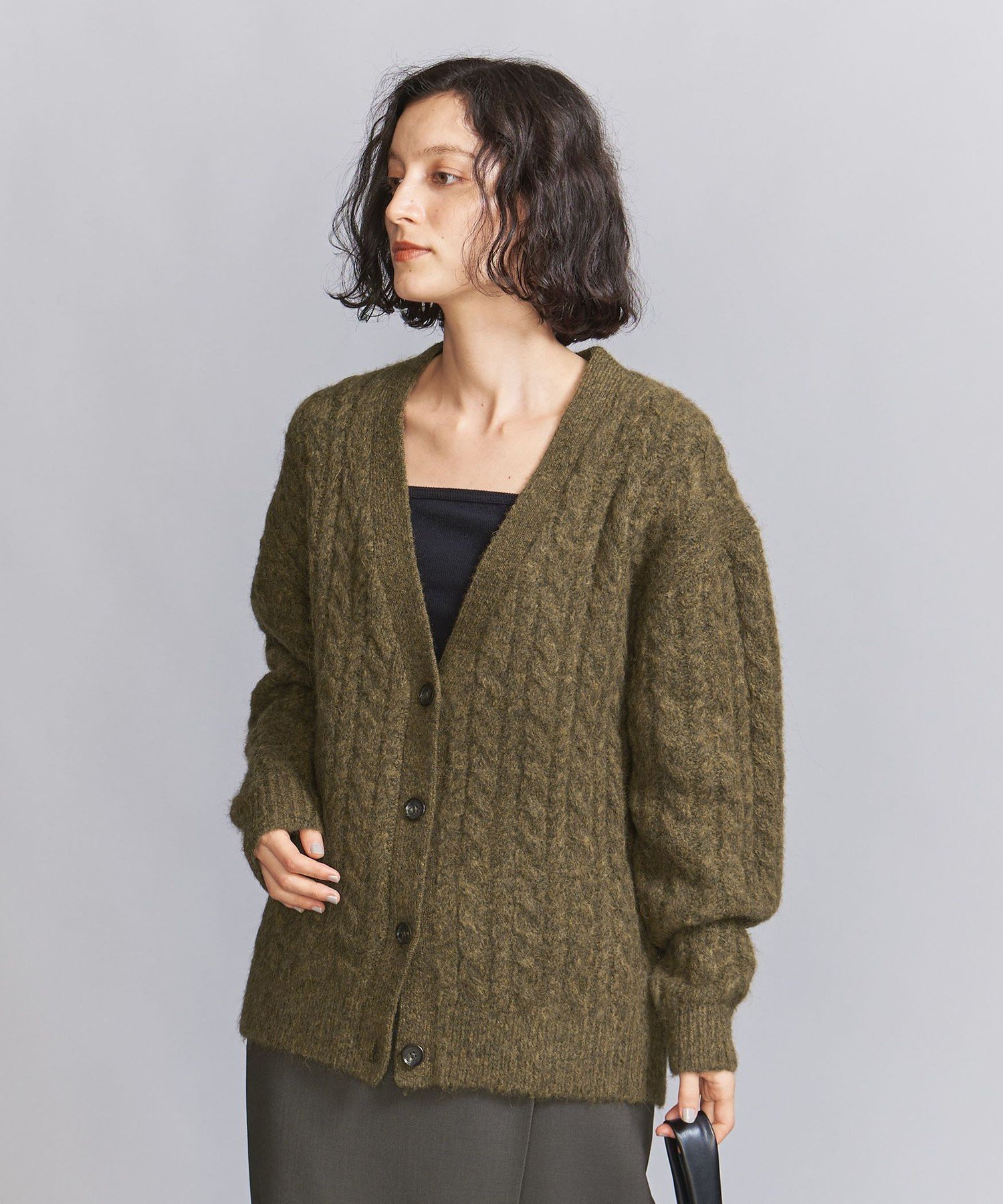 【ユナイテッドアローズ/UNITED ARROWS】のケーブルニット カーディガン -2WAY- 人気、トレンドファッション・服の通販 founy(ファニー) 　ファッション　Fashion　レディースファッション　Fashion for Women　トップス・カットソー　Cut & Sew Tops　ニット　Knit Tops & Sweaters　カーディガン・羽織り　Layered Style Cardigans　カシュクール　Wrap Design　カーディガン　Cardigan, Knitwear　シンプル　Simple, Minimal　デニム　Denim, Jeans Material　ボトム　Bottoms, Lower Wear　ランダム　Random, Irregular　アウトレット　Outlet / Clearance　 other-1|ID: prp329100004752200 ipo3291000000034730349