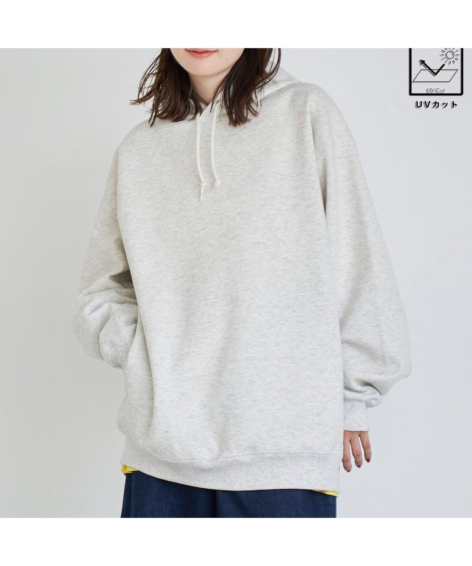 【コーエン/COEN】のクリーンプラススウェットプルオーバーパーカー【防汚(食品汚れ),UVカット】 インテリア・キッズ・メンズ・レディースファッション・服の通販 founy(ファニー) 　ファッション　Fashion　レディースファッション　Fashion for Women　トップス・カットソー　Cut & Sew Tops　レディースパーカー・カジュアルフーディー　Casual Hoodies & Sweatshirts　カジュアルプルオーバー・ニットトップス　Pullovers & Knit Tops / Casual Pullovers　スウェット・クルーネックトップス　Sweatshirts & Crewnecks / Relaxed Fit Sweat Tops　セットアップ　Set-Up, Coordinated Outfit　パーカー　Hoodie, Parka　ポケット　Pocket, Pocket Detail　LT.GRAY|ID: prp329100004752233 ipo3291000000034966159
