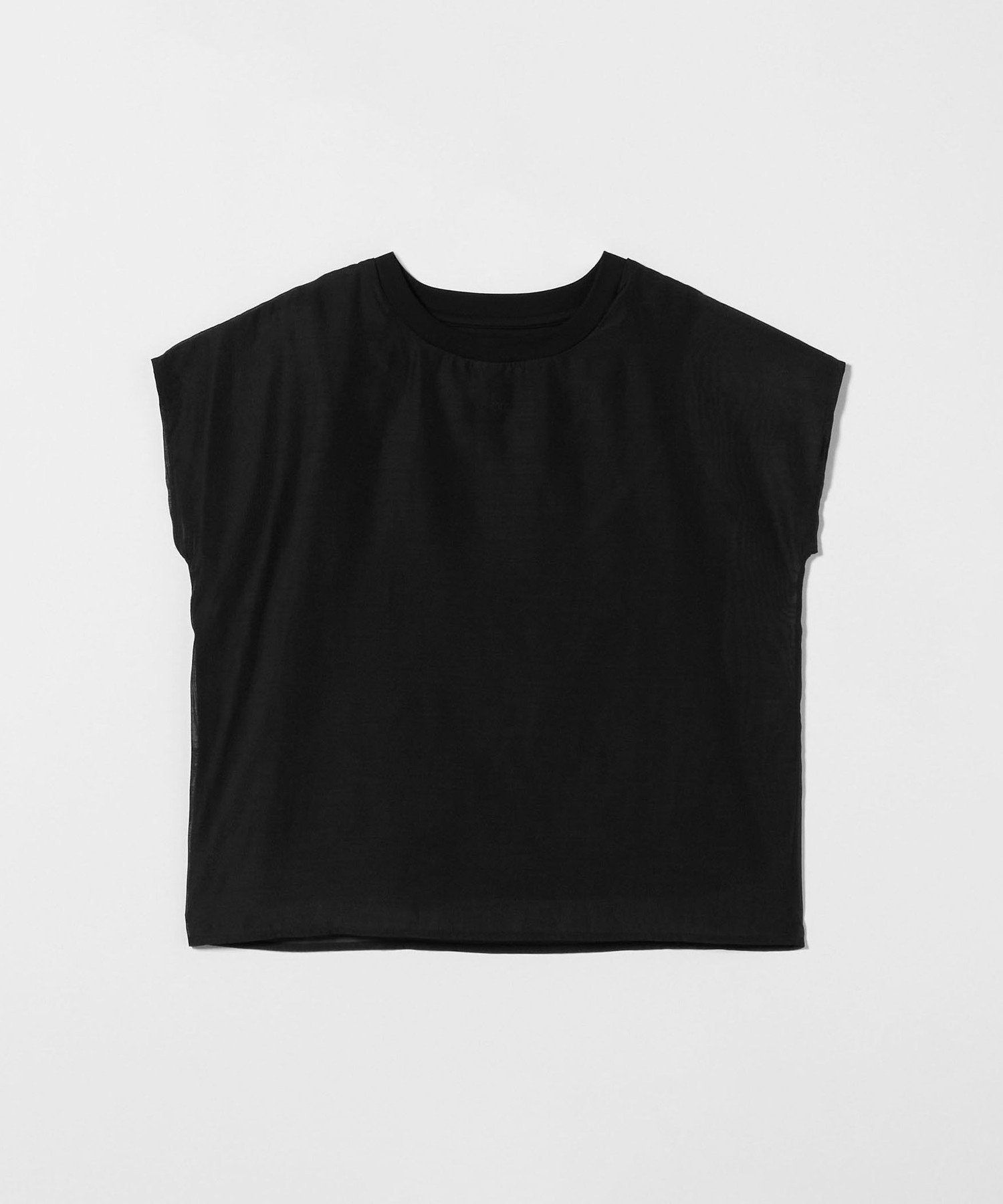 【ユナイテッドアローズ/UNITED ARROWS】のシアークロス レイヤードトップス A DAY IN THE LIFE インテリア・キッズ・メンズ・レディースファッション・服の通販 founy(ファニー)  ファッション Fashion レディースファッション Fashion for Women トップス・カットソー Cut & Sew Tops インナー Innerwear オーガンジー Organza Fabric カットソー Cut and Sewn Top カーゴパンツ Cargo Pants, Utility Pants シアー Sheer, See-Through シンプル Simple, Minimal スラックス Slacks, Dress Pants スリーブ Sleeve, Long Sleeve / Short Sleeve デニム Denim, Jeans Material ノースリーブ Sleeveless, No-Sleeve フレンチ French, French Style アウトレット Outlet / Clearance BLACK|ID: prp329100004752260 ipo3291000000034369805