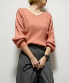 【リラクロ/relaclo】のmitis/コットンリブVネックプルオーバー 人気、トレンドファッション・服の通販 founy(ファニー) ファッション Fashion レディースファッション Fashion for Women トップス・カットソー Cut & Sew Tops カジュアルプルオーバー・ニットトップス Pullovers & Knit Tops / Casual Pullovers Vネックトップス V-Neck Tops / V-Cut Neckline Shirts シンプル Simple, Minimal ネックレス Necklace, Pendant Necklace フロント Front, Front Design thumbnail オレンジ|ID: prp329100004752264 ipo3291000000034369856