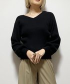【リラクロ/relaclo】のmitis/コットンリブVネックプルオーバー 人気、トレンドファッション・服の通販 founy(ファニー) ファッション Fashion レディースファッション Fashion for Women トップス・カットソー Cut & Sew Tops カジュアルプルオーバー・ニットトップス Pullovers & Knit Tops / Casual Pullovers Vネックトップス V-Neck Tops / V-Cut Neckline Shirts シンプル Simple, Minimal ネックレス Necklace, Pendant Necklace フロント Front, Front Design thumbnail ブラック|ID: prp329100004752264 ipo3291000000034369858